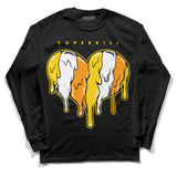 Yellow Ochre 6s DopeSkill Long Sleeve T-Shirt Slime Drip Heart Graphic