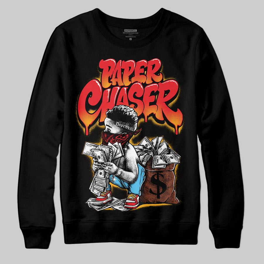 Red 'Paper Chaser Boy' DopeSkill Graphic Sweatshirt