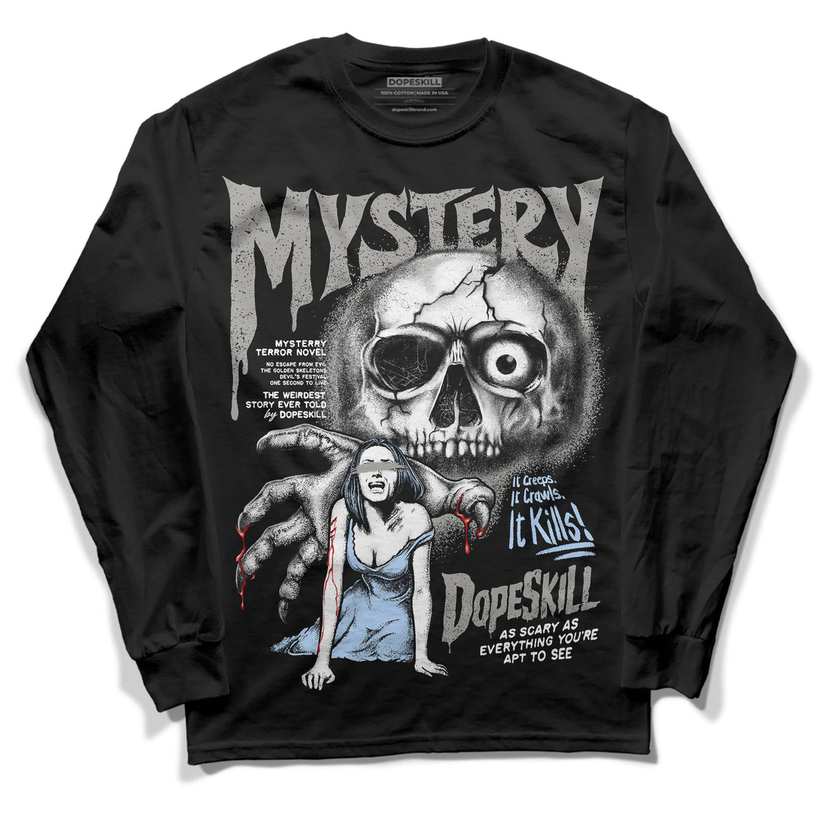 Cool Grey 11s DopeSkill Long Sleeve T-Shirt Mystery Ghostly Grasp Graphic