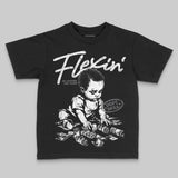 Flint Grey 9s DopeSkill Toddler Kids T-shirt Flexin' Graphic