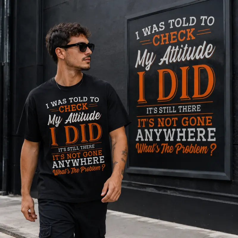 Men's Menswear Casual Streetwear Tee - Black Short-Sleeve Round Neck Streetwear Top with Bold Text Sarcastic Quote Graphic Design, Dad Gift
