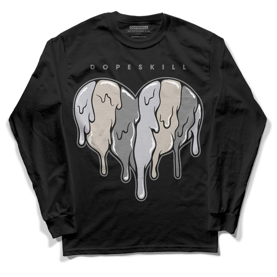 Grey Collection DopeSkill Long Sleeve T-Shirt Slime Drip Heart Graphic