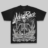Black/White Oversize Print Laid Back DopeSkill Graphic T-shirt