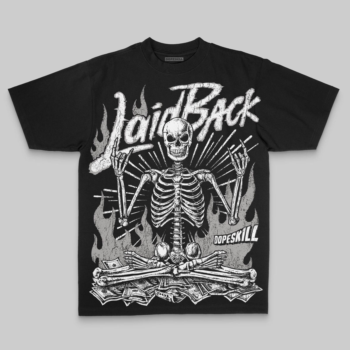 Black/White Oversize Print Laid Back DopeSkill Graphic T-shirt