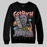 Harris Tweed x Denim Turquoise Dunk DopeSkill Sweatshirt Get Rich Graphic