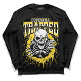 Black Tour Yellow AJ 4 Thunder DopeSkill Long Sleeve T-Shirt Trapped Halloween Graphic