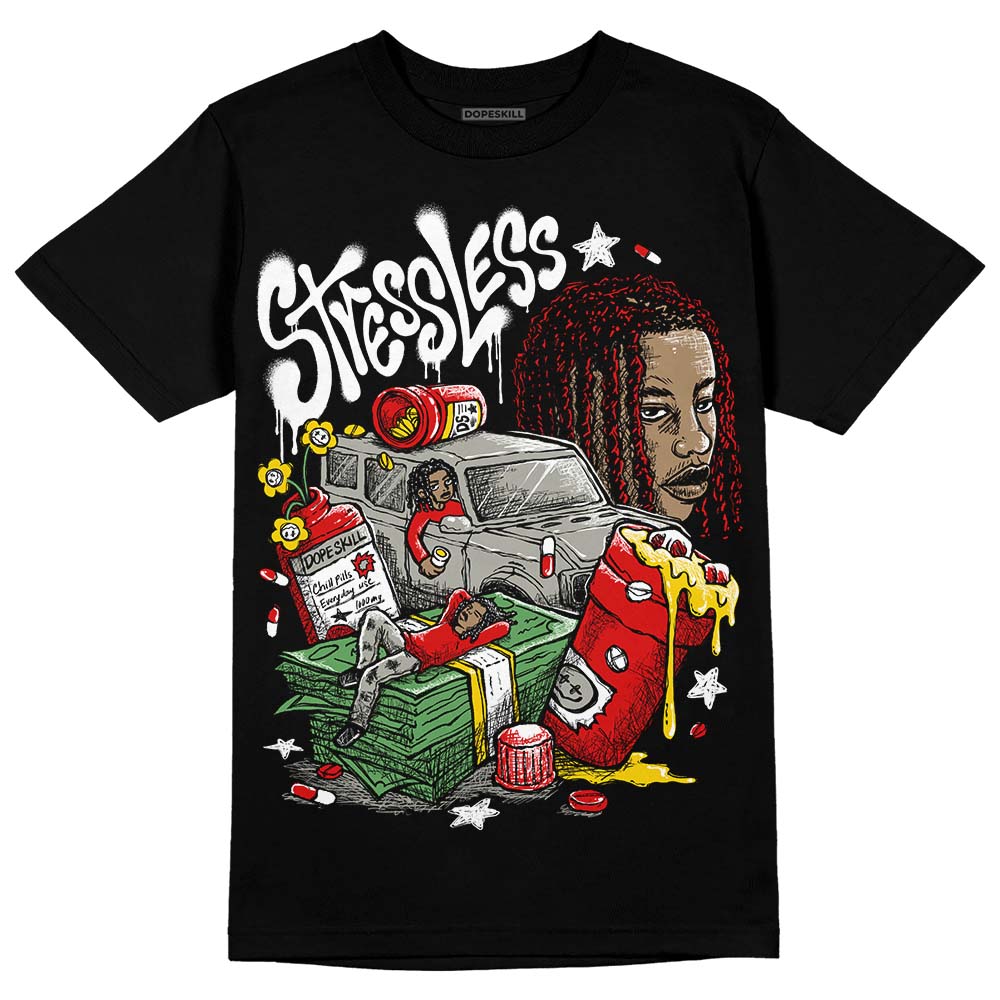 Fire Red 3s DopeSkill T-Shirt Stressless Graphic
