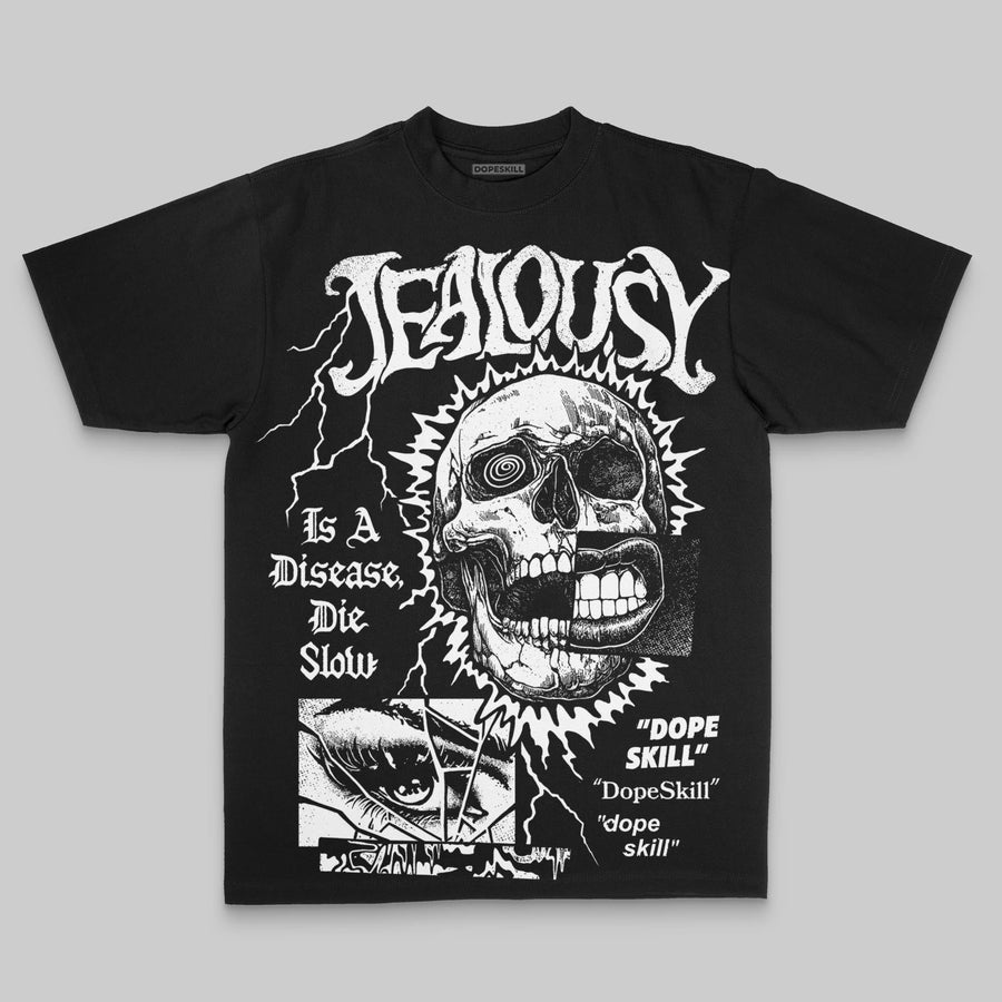 Black/White Oversize Print Jealousy DopeSkill Graphic T-shirt