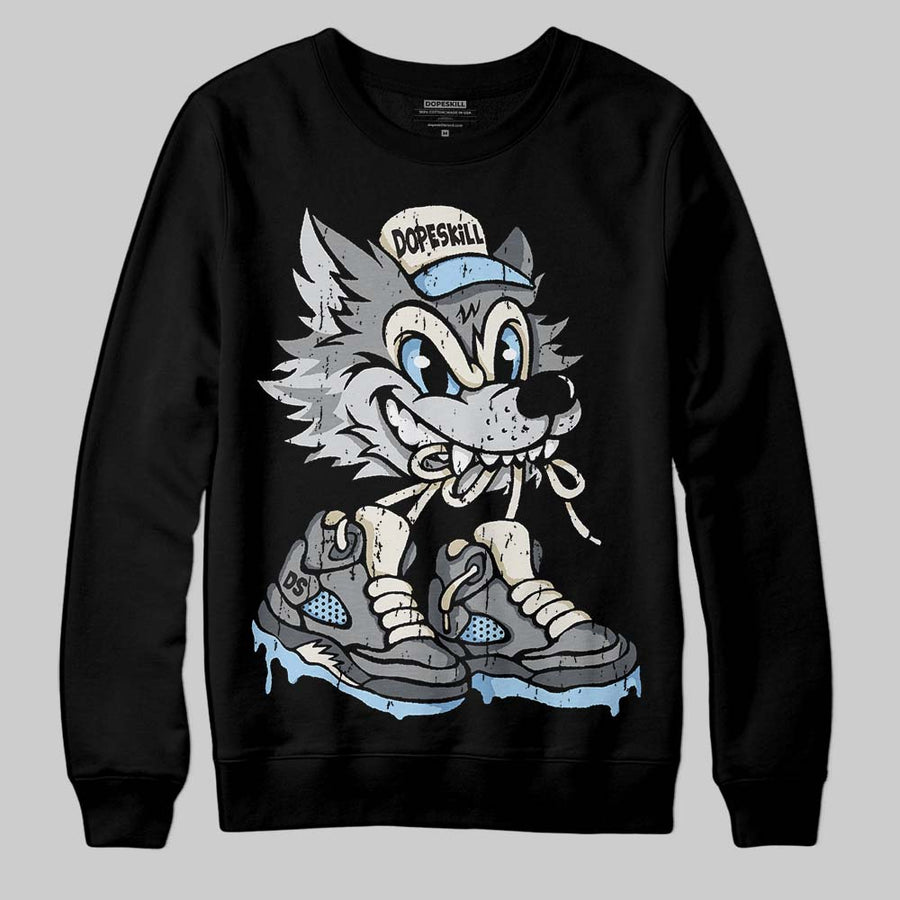 Wolf Grey 5s DopeSkill Sweatshirt Wolf Grey 5s Graphic