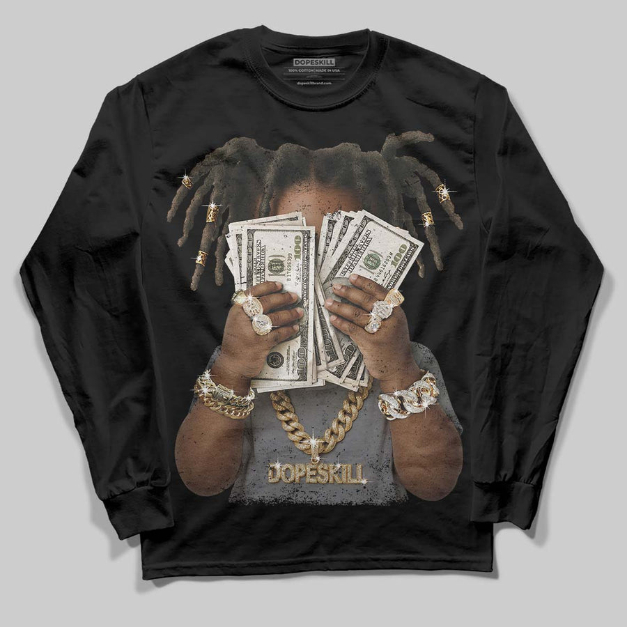 Flint Grey 9s DopeSkill Long Sleeve T-Shirt Rich Youth Graphic