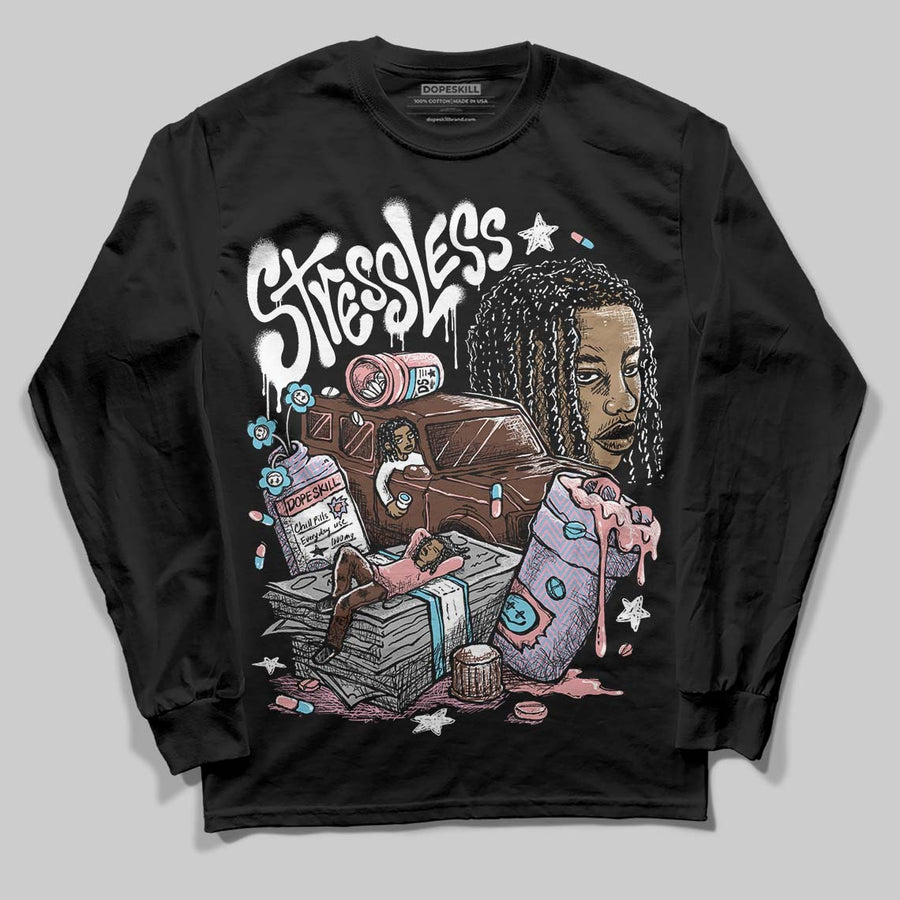 Harris Tweed x Denim Turquoise Dunk DopeSkill Long Sleeve T-Shirt Stressless Graphic