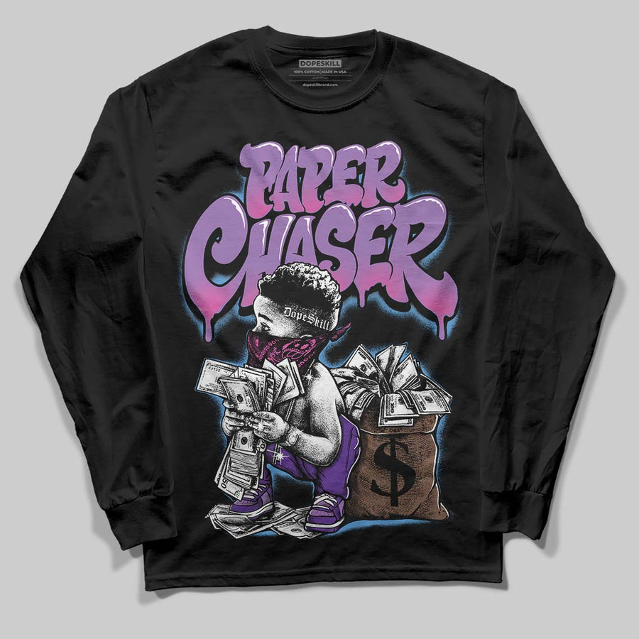 PURPLE 'Paper Chaser Boy' DopeSkill Graphic Long Sleeve T-Shirt