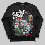 Black Metallic Reimagined 5s DopeSkill Long Sleeve T-Shirt Stressless Graphic