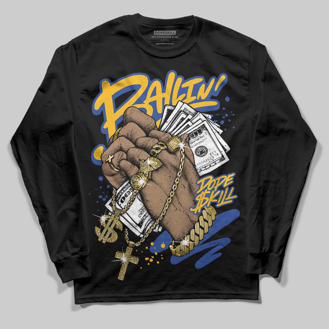 Royal Blue Collection DopeSkill Long Sleeve T-Shirt Always Ballin' Graphic