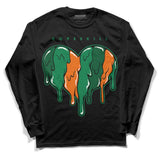 Green Collection DopeSkill Long Sleeve T-Shirt Slime Drip Heart Graphic