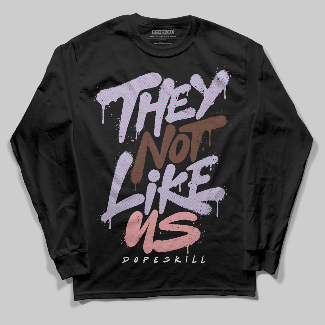 Harris Tweed x Denim Turquoise Dunk DopeSkill Long Sleeve T-Shirt They Not Like Us Graphic