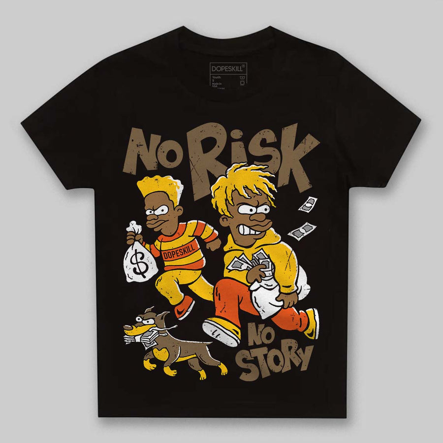 Yellow Collection DopeSkill Toddler Kids T-shirt No Risk No Story Graphic