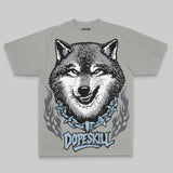 Wolf Grey 5s Oversize Print 'Wolf Grey' DopeSkill Graphic T-shirt