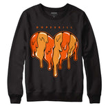 Brilliant Orange 12s DopeSkill Sweatshirt Slime Drip Heart Graphic