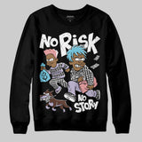 Harris Tweed x Denim Turquoise Dunk DopeSkill Sweatshirt No Risk No Story Graphic