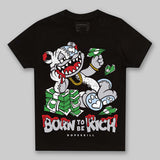 Black Metallic Reimagined 5s DopeSkill Toddler Kids T-shirt Born To Be Rich Graphic