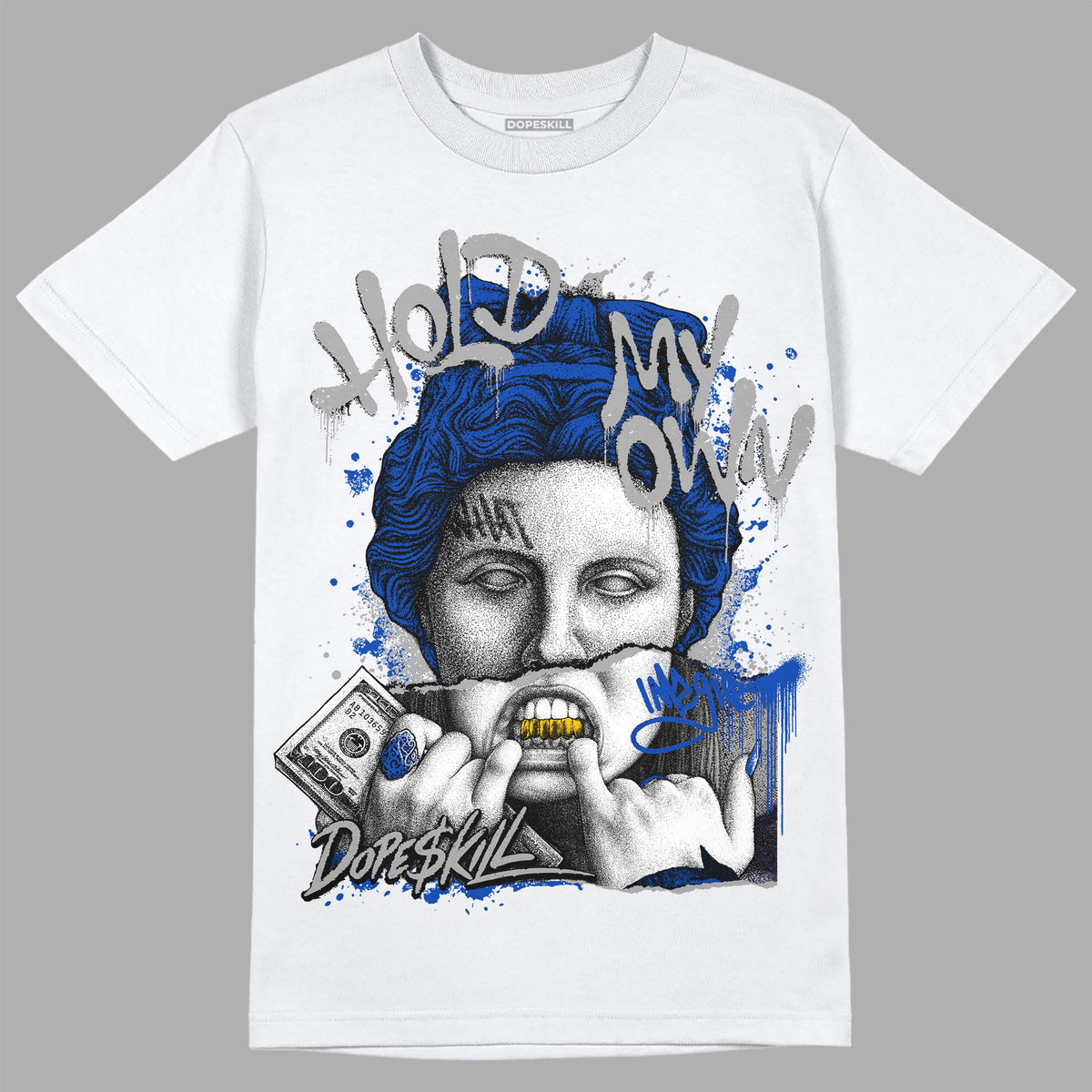 AJ 5 Racer Blue DopeSkill T-Shirt Hold My Own Graphic
