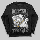 Black Cat 4s DopeSkill Long Sleeve T-Shirt Sorry I've Been Trappin Graphic