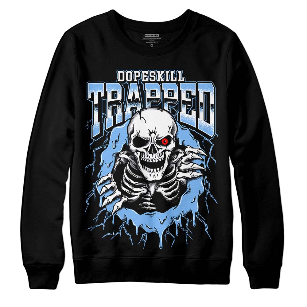 Powder Blue 9s DopeSkill Sweatshirt Trapped Halloween Graphic