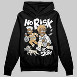 Reverse Metallic 5s DopeSkill Hoodie Sweatshirt No Risk No Story Graphic