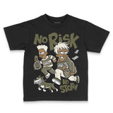 Medium Olive 3s DopeSkill Toddler Kids T-shirt No Risk No Story Graphic