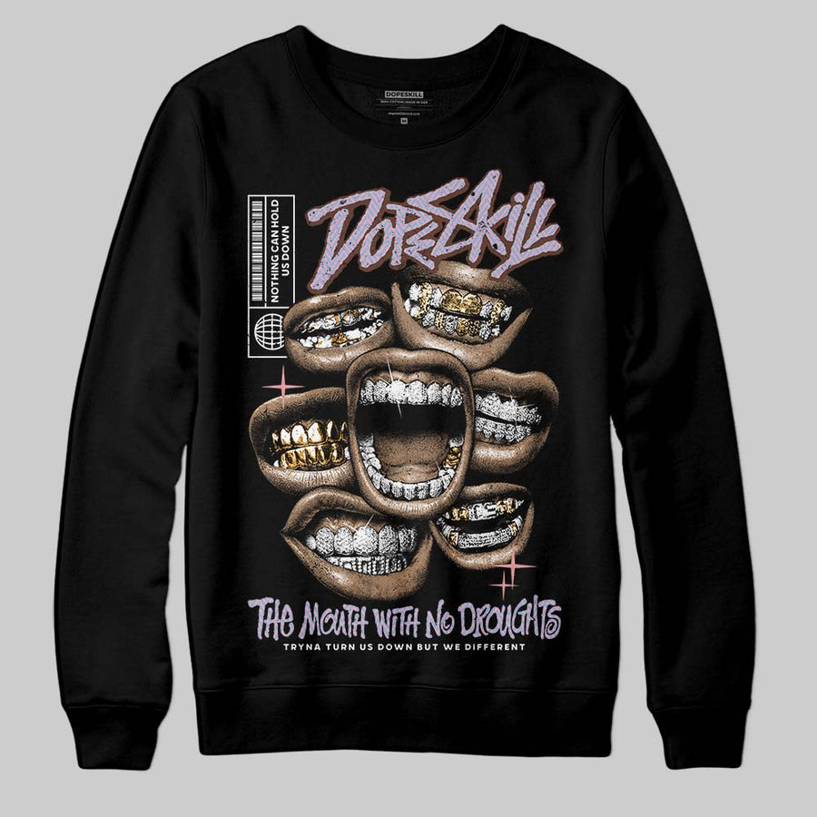 Harris Tweed x Denim Turquoise Dunk DopeSkill Sweatshirt The Mouth With No Droughts Graphic