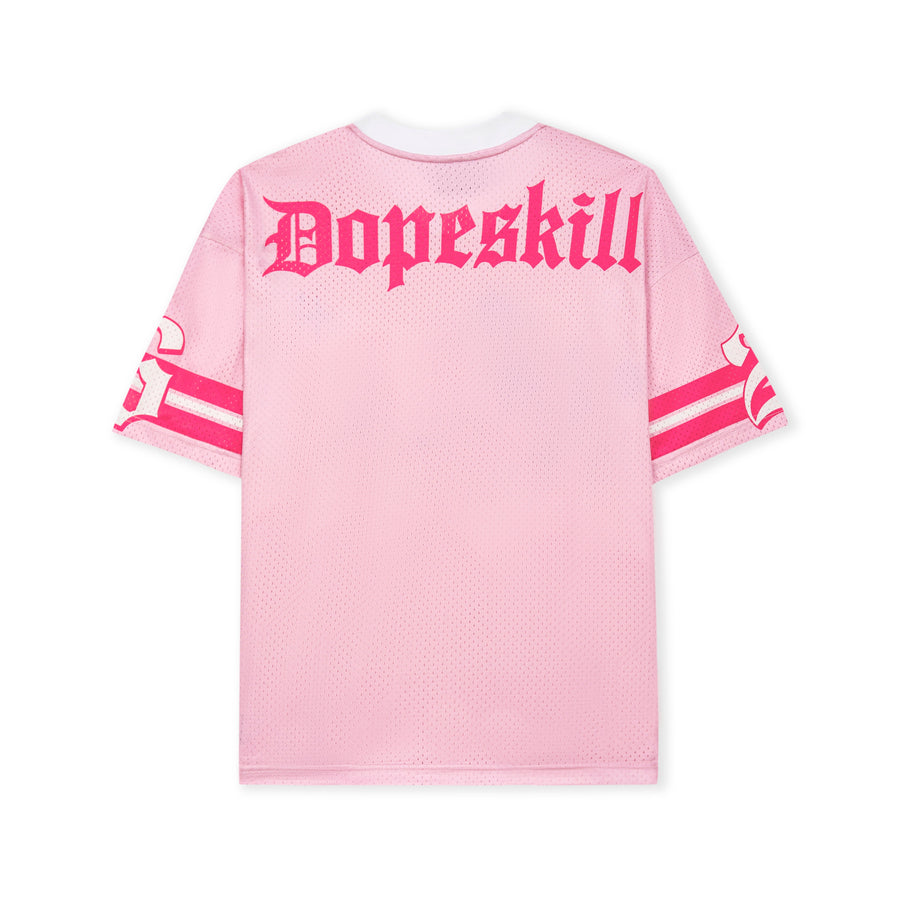 DopeSkill Oversized Jersey Streetwear Graphic Tee Cool V-Neck Pink T-Shirt Angel 26 Graphic