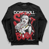 Fire Red “Black Tongue” 5s DopeSkill Long Sleeve T-Shirt Stay It Busy Graphic