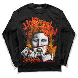 Orange Black White DopeSkill Long Sleeve T-Shirt Hold My Own Graphic