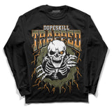 Olive 5s DopeSkill Long Sleeve T-Shirt Trapped Halloween Graphic