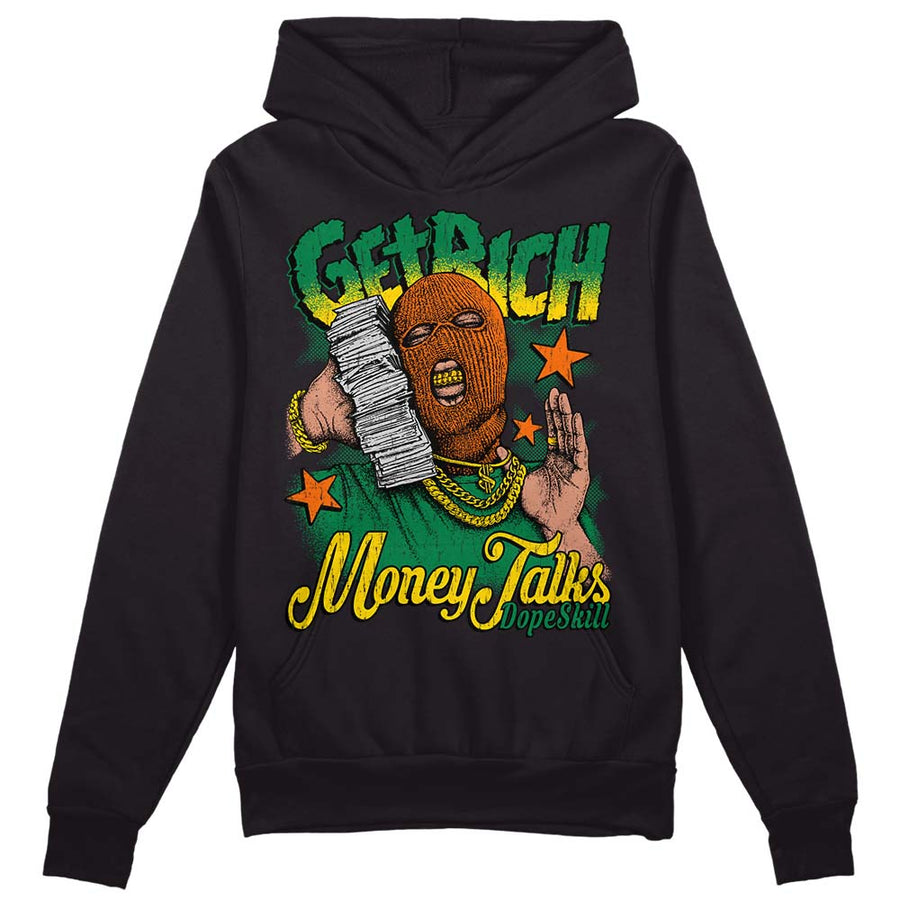 Green Collection DopeSkill Hoodie Sweatshirt Get Rich Graphic