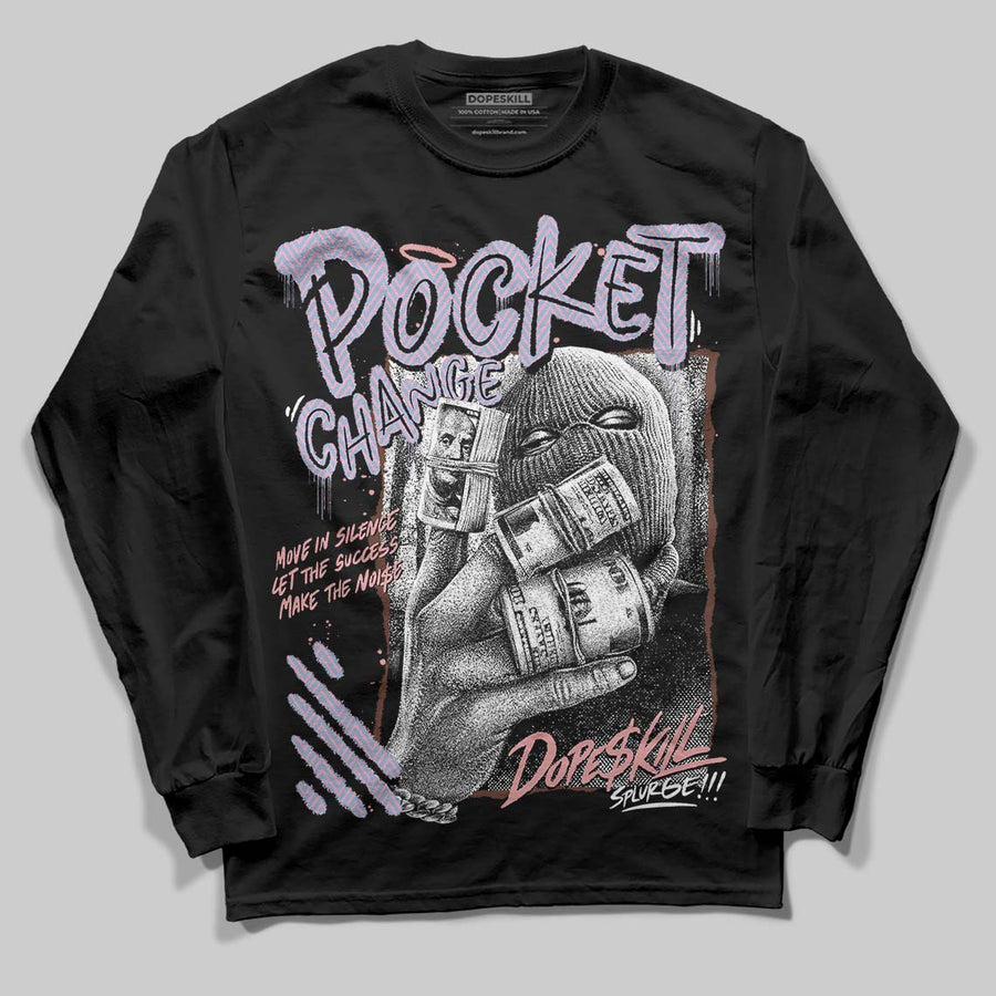 Harris Tweed x Denim Turquoise Dunk DopeSkill Long Sleeve T-Shirt Pocket Change Graphic