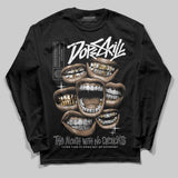 Flint Grey 9s DopeSkill Long Sleeve T-Shirt The Mouth With No Droughts Graphic