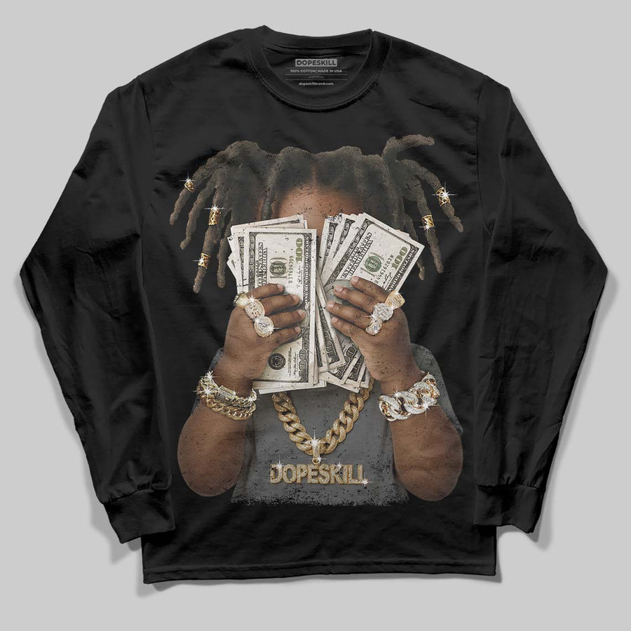 Black Cat 4s DopeSkill Long Sleeve T-Shirt Rich Youth Graphic