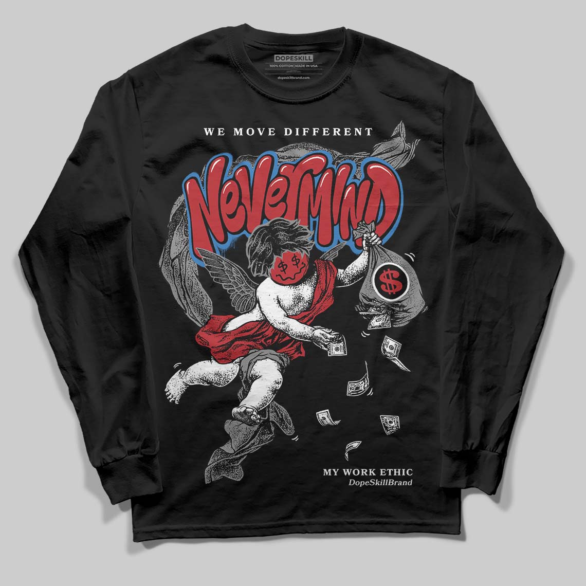Bugs Bunny 8s DopeSkill Long Sleeve T-Shirt Nevermind Graphic