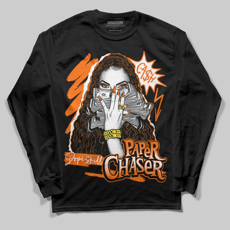 Orange Black White DopeSkill Long Sleeve T-Shirt NPC Graphic