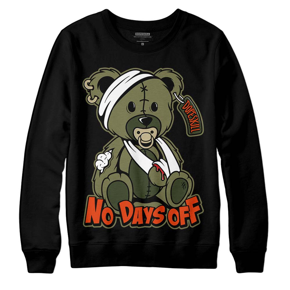 Olive Collection DopeSkill Sweatshirt Hurt Bear Graphic