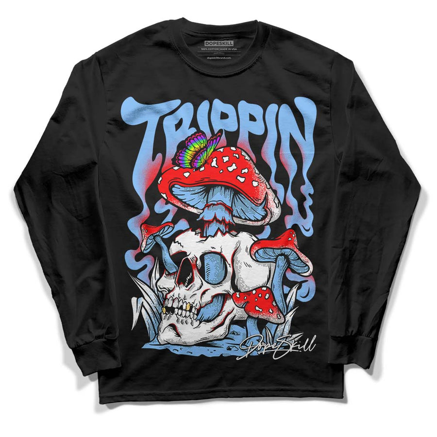 Powder Blue 9s DopeSkill Long Sleeve T-Shirt Trippin Graphic