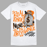 Orange Black White DopeSkill T-Shirt Real Ones Move In Silence Graphic