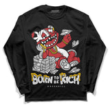 Red Taxi 12s DopeSkill Long Sleeve T-Shirt Born To Be Rich Graphic