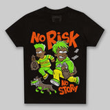 Neon Green Collection DopeSkill Toddler Kids T-shirt No Risk No Story Graphic