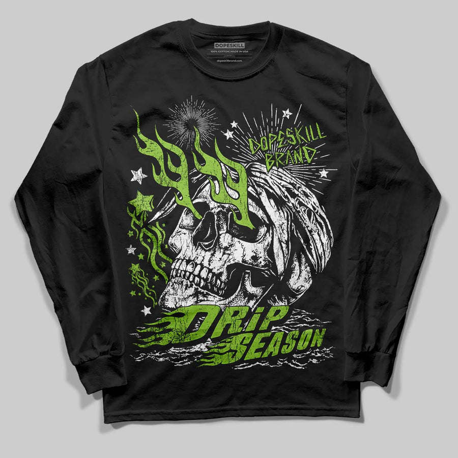 Neon Green Collection DopeSkill Long Sleeve T-Shirt Drip Season Graphic