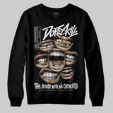 Black Metallic Reimagined 5s DopeSkill Sweatshirt The Mouth With No Droughts Graphic