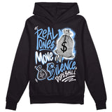 Powder Blue 9s DopeSkill Hoodie Sweatshirt Real Ones Move In Silence Graphic