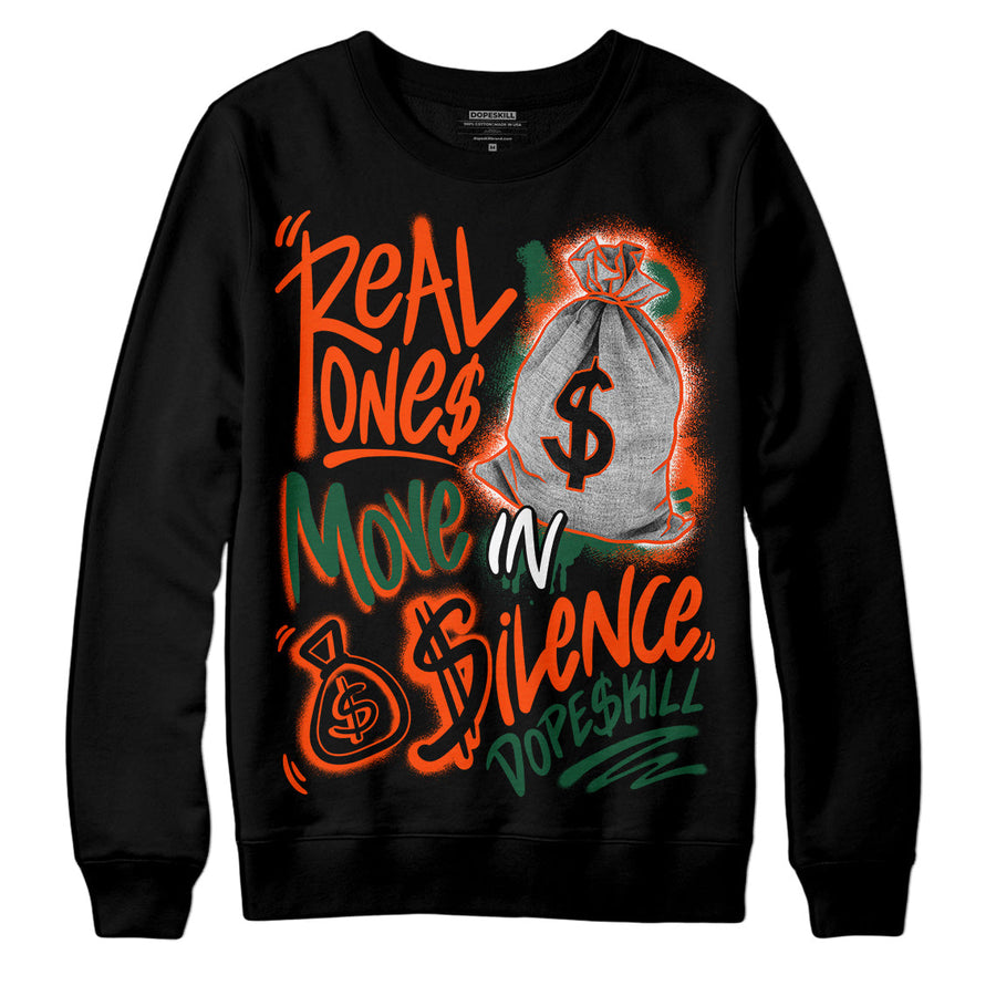 Dunk Low Team Dark Green Orange DopeSkill Sweatshirt Real Ones Move In Silence Graphic